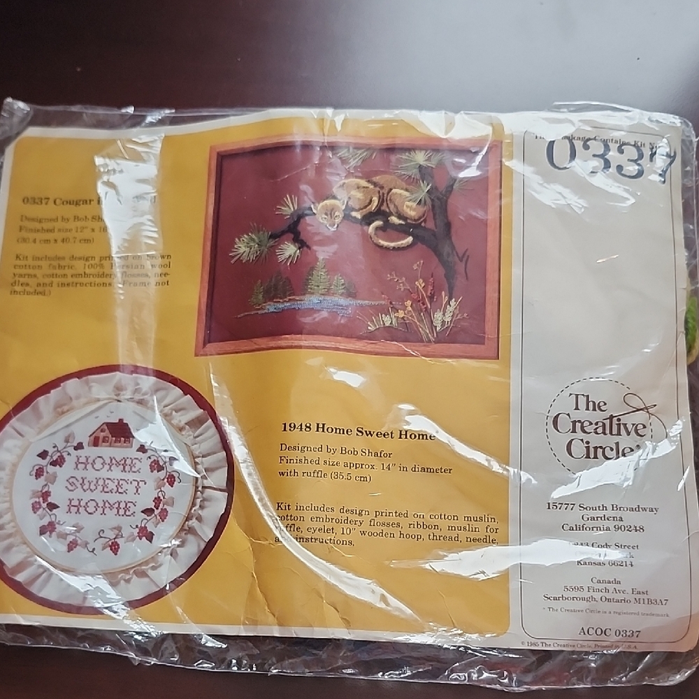 Thw Creative Circle 0337 Cougar In The Wild Embroidery Kit
